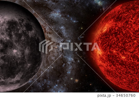 Solar System - Earths Moon. Solar System - Earths Moon. 34650760