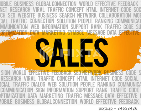 Sales word cloud collage Sales word cloud collage 34653426