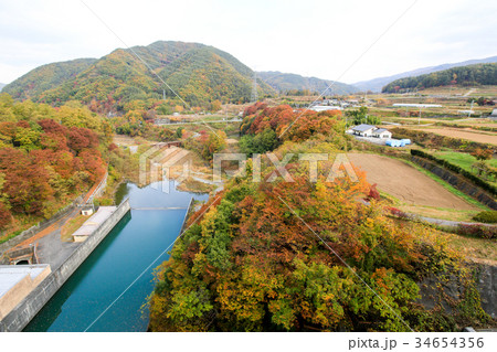 美和ダムからの秋の眺め 34654356