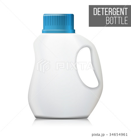 3d Detergent Bottle Mock Up Vector. Blank Plastic 3d Detergent Bottle Mock Up Vector. Blank Plastic 34654961