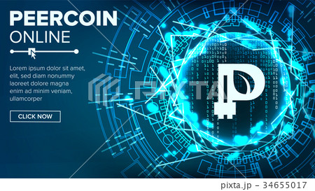 Peercoin Abstract Technology Background Vector 34655017