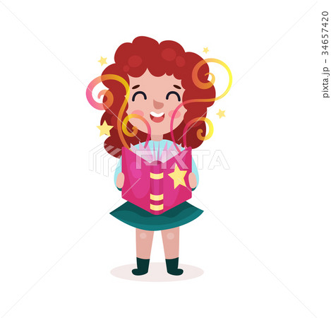 Adorable beautiful little girl standing and 34657420