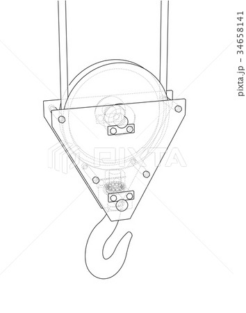 Crane hook. Vector 34658141