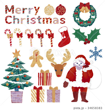 メリークリスマス素材セット 34658383