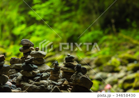宮崎 高千穂の天安河原の仰慕窟 宮崎 高千穂の天安河原の仰慕窟 34658430