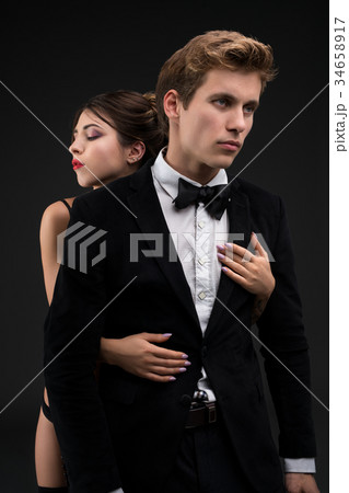 Sexy gentleman with his girlfriend posing topless Sexy gentleman with his girlfriend posing topless 34658917