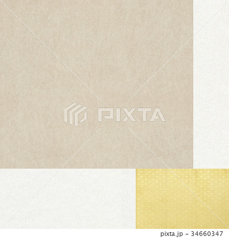 和紙-和柄-背景-金箔 34660347
