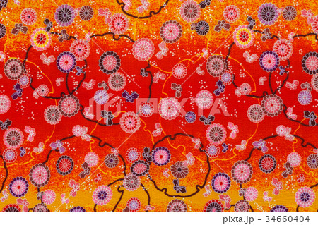 和風模様のちりめん生地 和風模様のちりめん生地 34660404