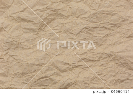しわくちゃのクラフト紙 34660414