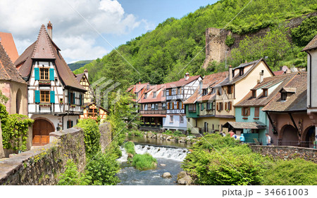 Kayserberg village in Alsace, France 34661003