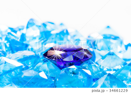 Blue Diamond on white background Blue Diamond on white background 34661229