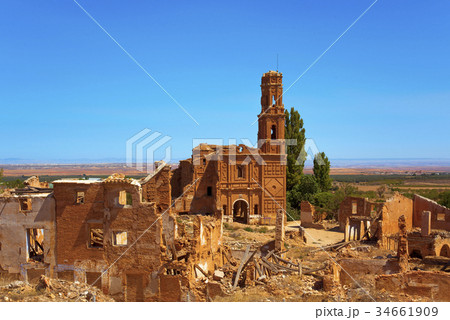 remains of the old town of Belchite, Spain remains of the old town of Belchite, Spain 34661909