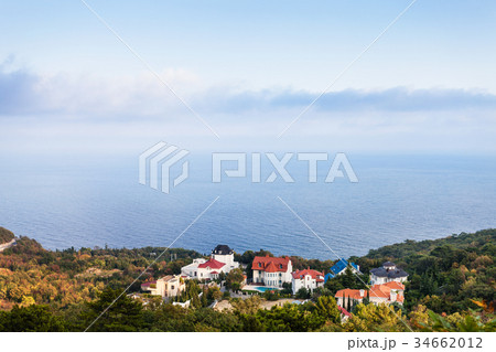 Black Sea coastline in Oreanda district in evening 34662012