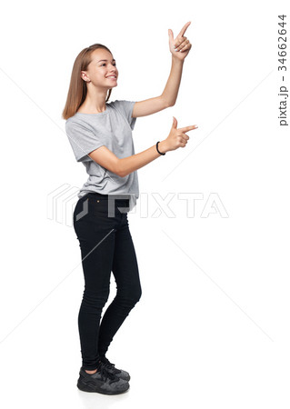 Teen girl in full length standing 34662644