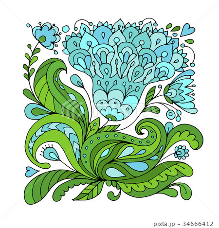 Floral ornament, sketch for your design 34666412