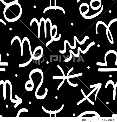 Seamless pattern with zodiac signs for your design 34667064