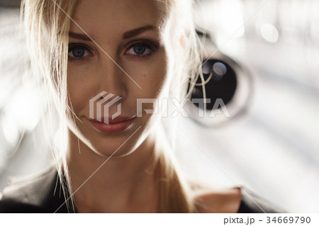 Beauty model face Beauty model face 34669790