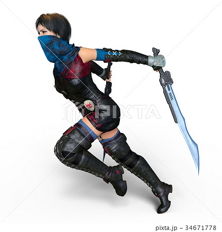 女性戦士のイラスト素材