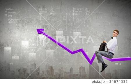Businessman ride graph 34674355