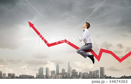 Businessman ride graph Businessman ride graph 34674363