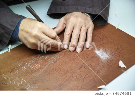 伊勢型紙　彫り１ 34674681