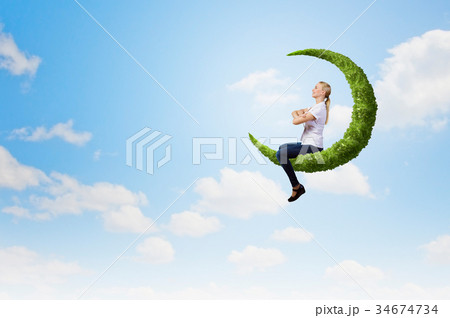 Woman on moon Woman on moon 34674734