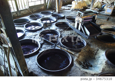 久留米絣　藍染 34675310