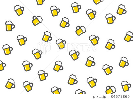 かわいいビール柄のイラスト素材