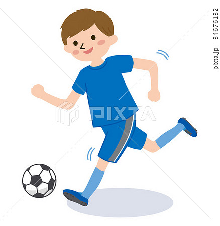 少年サッカーのイラスト素材