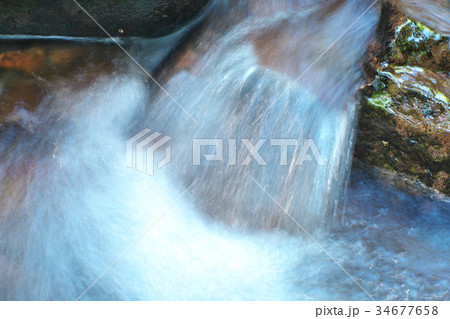 流れ、長良川-夫婦滝付近（夏） 34677658