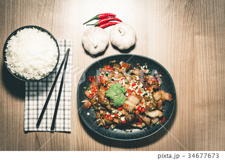 Stir Fried Pork With Salt 34677673