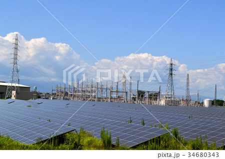 大牟田の近代化産業遺産　三池港エリアの風景（メガソーラー大牟田発電所） 34680343