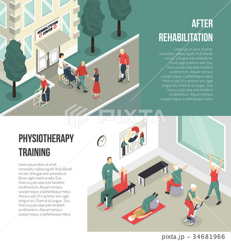Rehabilitation And Physiotherapy Training Banners 34681966