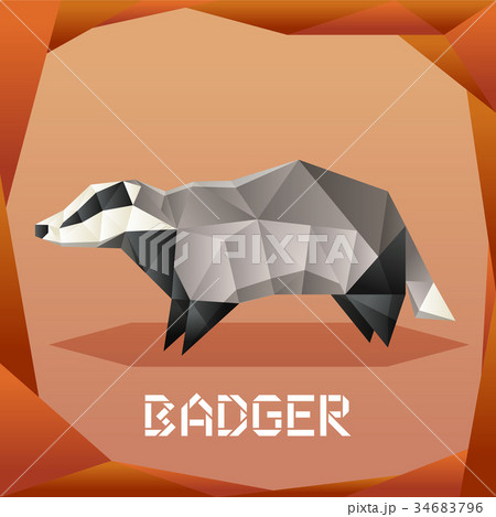 Origami grey Badger 34683796