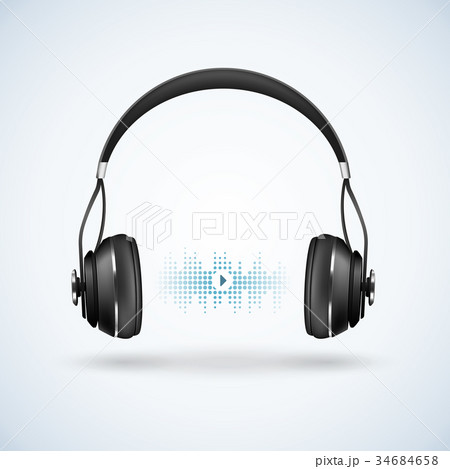 Realistic Wireless Earphones Illustration 34684658