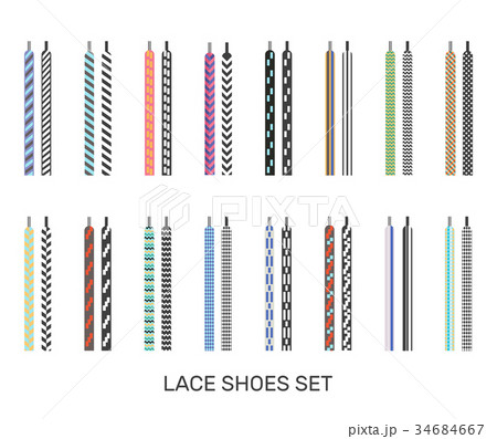 Shoelaces Modern Colored Pairs Collection  34684667
