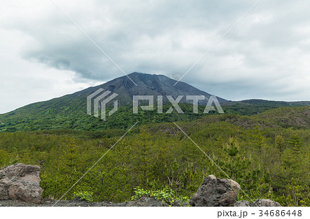 鹿児島　桜島の有村溶岩展望所 34686448