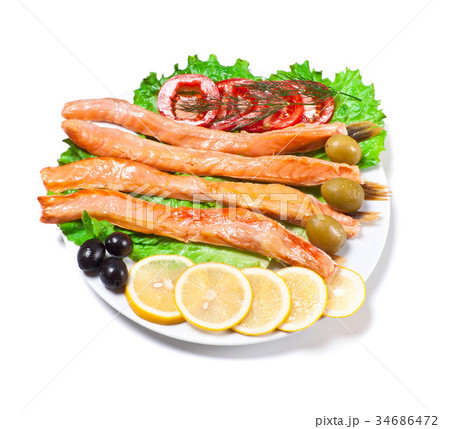 fish with fresh vegetable fish with fresh vegetable 34686472