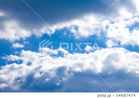 blue sky with white clouds 34687474