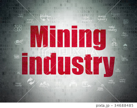 Industry concept: Mining Industry on Digital Data 34688485
