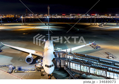 夜景の美しい羽田空港 夜景の美しい羽田空港 34689073