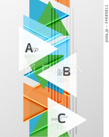 Triangles and geometric shapes abstract background 34689811