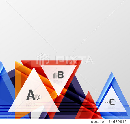 Triangles and geometric shapes abstract background 34689812