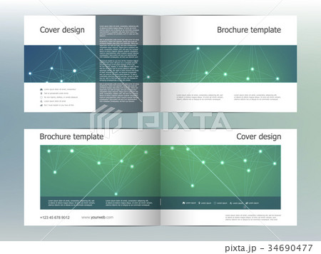 Rectangle brochure template layout, cover, annual 34690477