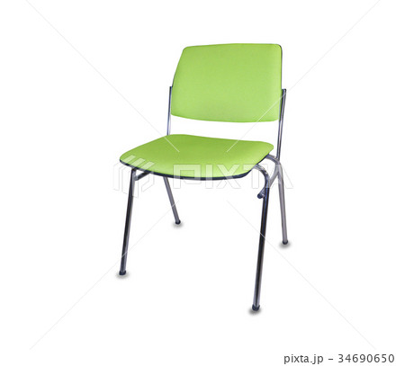 The office chair from green cloth. Isolated The office chair from green cloth. Isolated 34690650