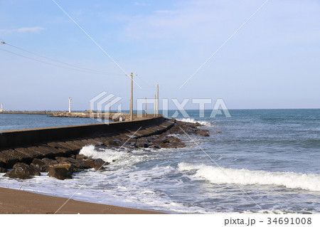 三国港エッセル堤（福井県 坂井市 三国町） 34691008