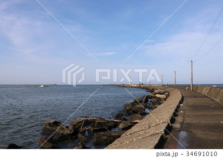 三国港エッセル堤(福井県 坂井市 三国町) 三国港エッセル堤(福井県 坂井市 三国町) 34691010