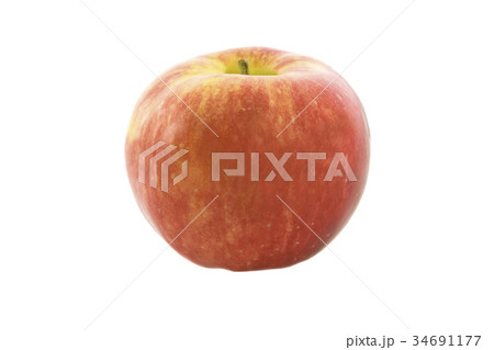 Green fresh apple. Macro. isolated white 34691177