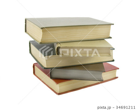 Stack of books isolated on the white background Stack of books isolated on the white background 34691211