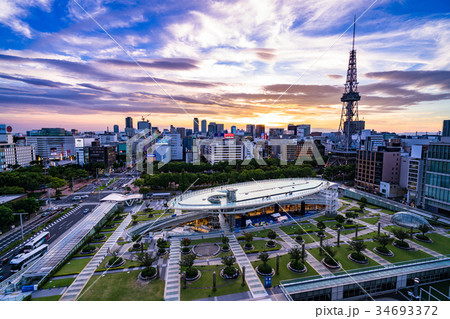 《愛知県》名古屋・都市風景《夕景》 《愛知県》名古屋・都市風景《夕景》 34693372